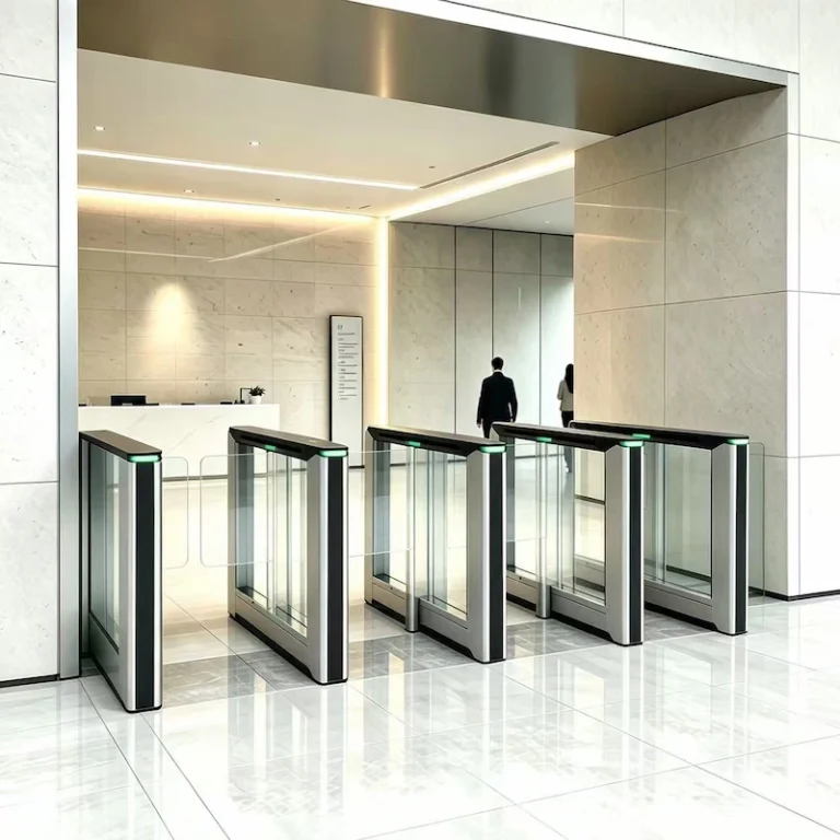 Office building , Tempered glass swing gate(1)