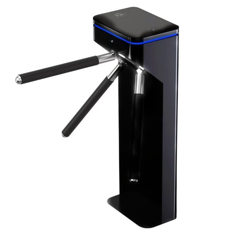 Black Powder-Coated LED Tripod Turnstile – HBTT